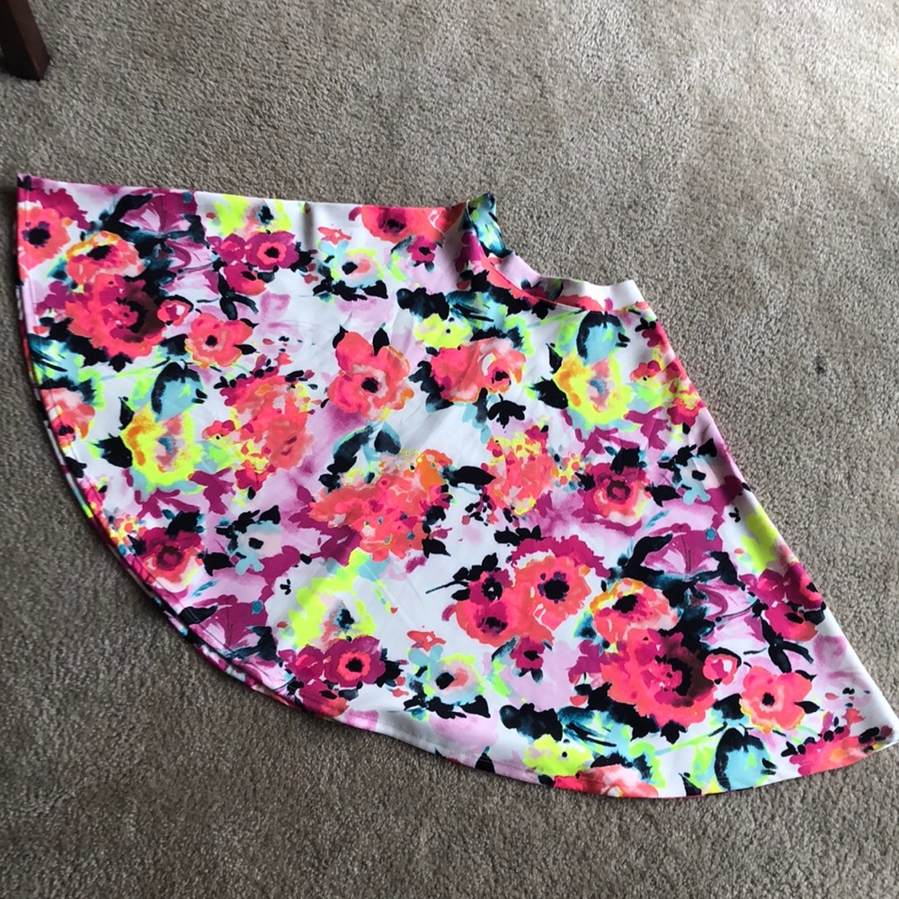 Bright Floral Circle Skirt